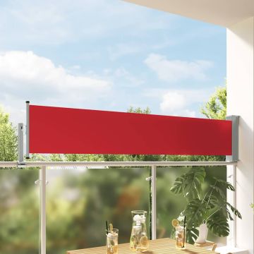 Tenda Laterale Retrattile per Patio 60x300 cm Rossa