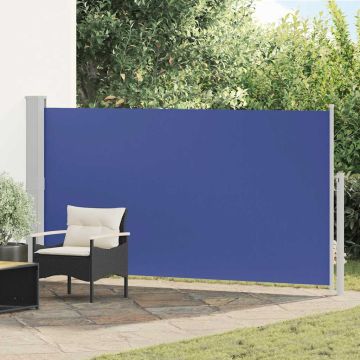 Tenda Laterale Retrattile per Patio 170x300 cm Blu