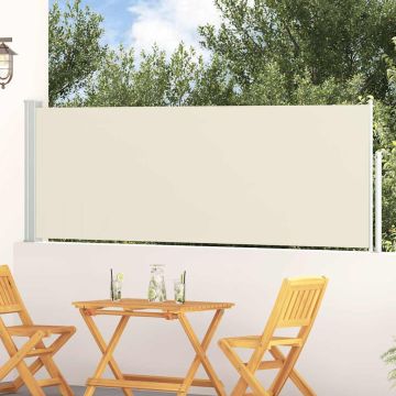 Tenda Laterale Retrattile per Patio 100x314 cm Crema