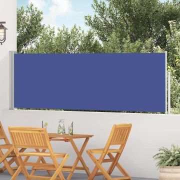 Tenda Laterale Retrattile per Patio 100x514 cm Blu