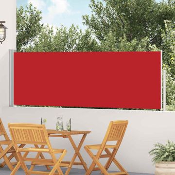 Tenda Laterale Retrattile per Patio 100x514 cm Rosso