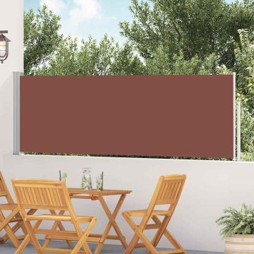 Tenda Laterale Retrattile per Patio 100x514 cm Marrone