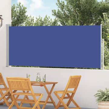 Tenda Laterale Retrattile per Patio 117x514 cm Blu
