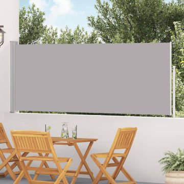 Tenda Laterale Retrattile per Patio 117x514 cm Grigia
