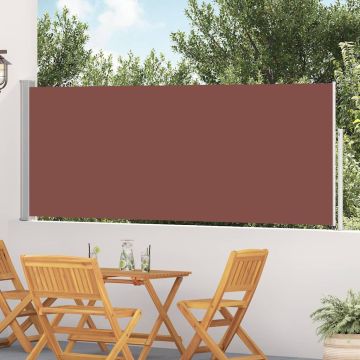 Tenda Laterale Retrattile per Patio 117x514 cm Marrone