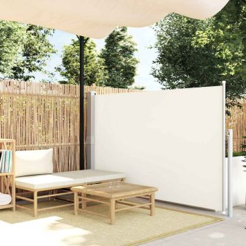 Tenda Laterale Retrattile per Patio 140x514 cm Crema