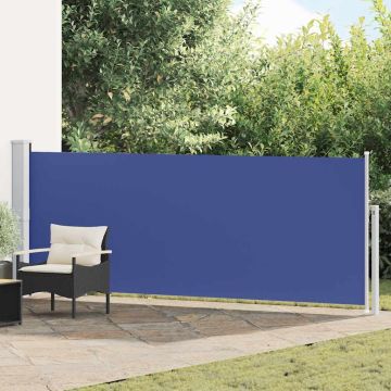 Tenda Laterale Retrattile per Patio 140x500 cm Blu