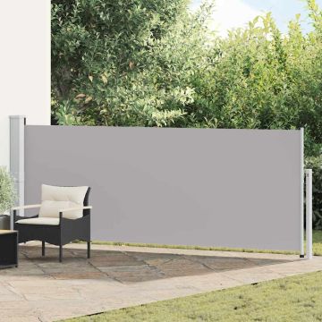 Tenda Laterale Retrattile per Patio 140x514 cm Grigia