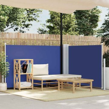 Tenda da Sole Laterale Retrattile Blu 100x600 cm
