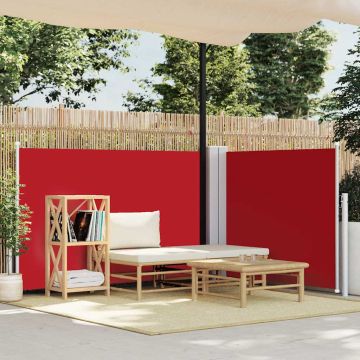 Tenda da Sole Laterale Retrattile Rossa 100x600 cm