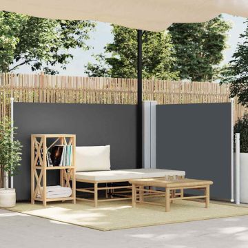 Tenda da Sole Laterale Retrattile Antracite 120x600 cm