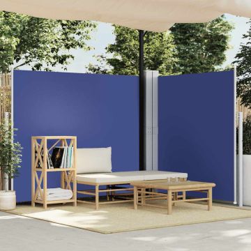 Tenda da Sole Laterale Retrattile Blu 160x600 cm
