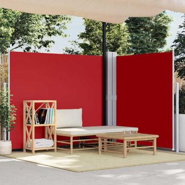 Tenda da Sole Laterale Retrattile Rossa 160x600 cm