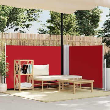 Tenda da Sole Laterale Retrattile Rossa 120x1000 cm