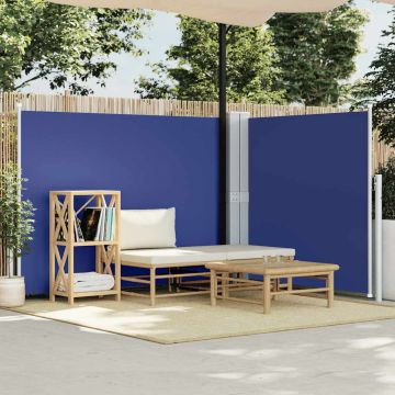 Tenda da Sole Laterale Retrattile Blu 140x1000 cm