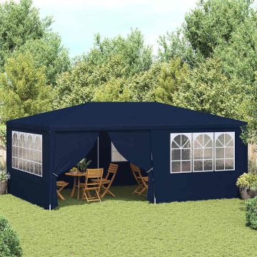 Gazebo Professionale con Pareti 4x6 m Blu 90 g/m²