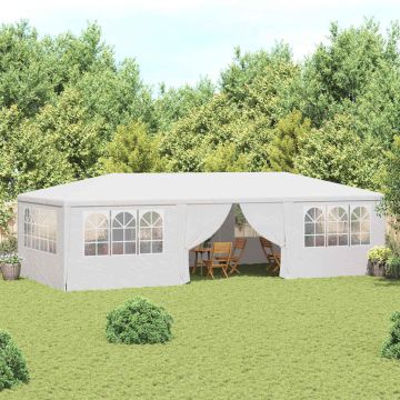 Gazebo Professionale con Pareti 4x9 m Bianco 90 g/m²