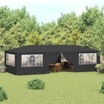 Gazebo Professionale con Pareti 4x9 m Antracite 90 g/m²