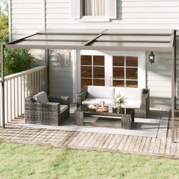 Gazebo con Tetto Antracite 4x3x2,5 m in Alluminio e Acciaio