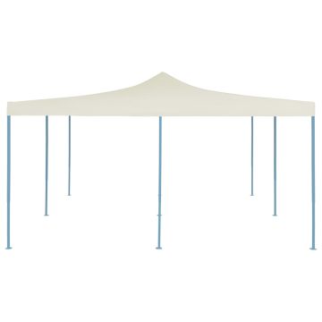 Gazebo Pieghevole 5x5 m Crema