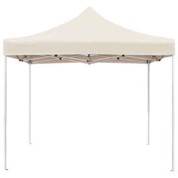 Gazebo Professionale Pieghevole Alluminio 2x2 m Crema