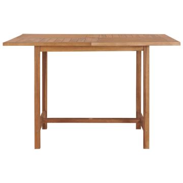 Tavolo da Giardino 120x120x75 cm in Legno Massello di Teak