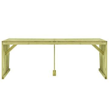 Tavolo da Giardino 220x101,5x80 cm in Legno di Pino Impregnato