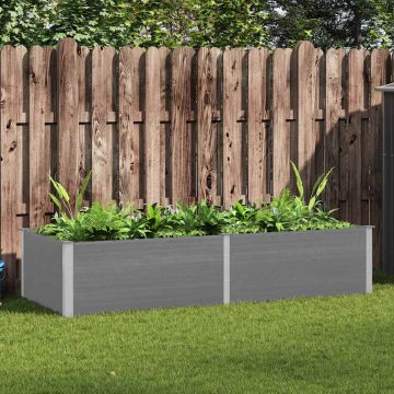 Letto Rialzato da Giardino 250x100x54 cm in WPC Grigio