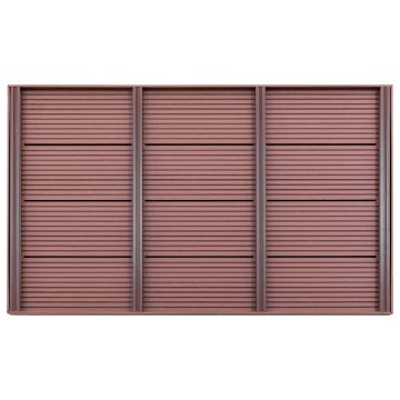 Pedana per Doccia Solare Marrone 101x63x5,5 cm in WPC