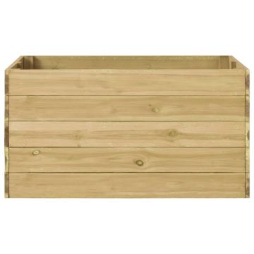 Letto Rialzato 100x100x54 cm in Legno di Pino Impregnato