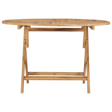 Tavolo da Giardino Pieghevole Ø 120 cm in Legno di Teak