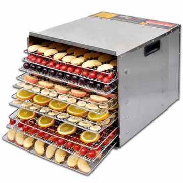 Essicatore Alimentare con 10 Vassoi in Acciaio Inossidabile