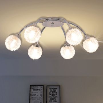 Lampadario da Soffitto con 6 Lampadine LED G9 240 W