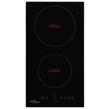 Piano Cottura in Ceramica con 2 Zone e Controlli Touch 3000 W