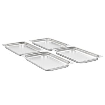 Contenitori Gastronorm 4 pz GN 1/1 40 mm in Acciaio Inox
