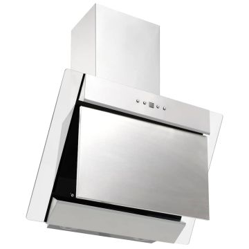 Cappa a Muro 60 cm in Acciaio Inox e Vetro Temperato Argento