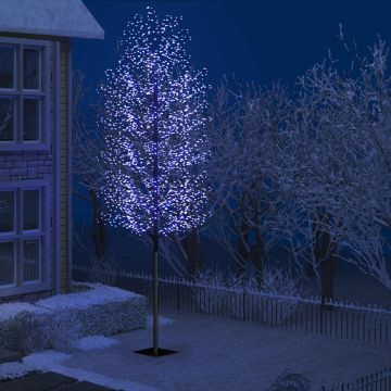 Albero di Natale 2000 LED Blu Ciliegio in Fiore 500cm