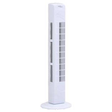 Ventilatore a Torre Φ24x80 cm Bianco