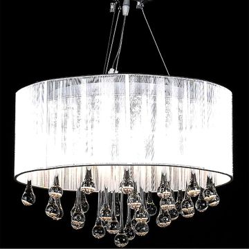 Lampadario con 85 Cristalli Bianco