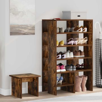 Mobile per scarpe 2 pz 62 x 35 x 100 cm Legno ingegnerizzato