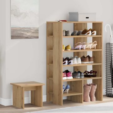 Mobile per scarpe 2 pz 62 x 35 x 100 cm Legno ingegnerizzato