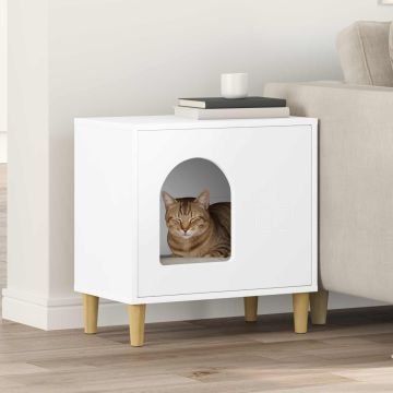 Casa per Gatti Bianco 51 x 30 x 52 cm Legno ingegnerizzato