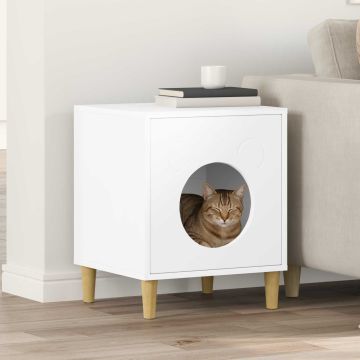 Casa per Gatti Bianco 42,5 x 40 x 53 cm Legno ingegnerizzato