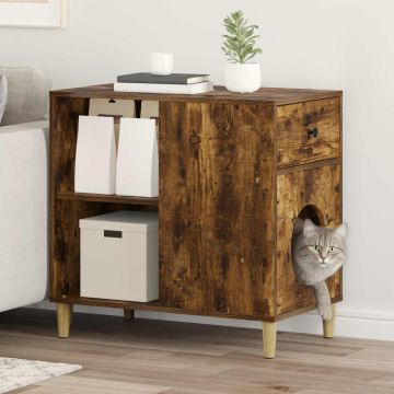 Casa per Gatti Rovere Fumo 72 x 42,5 x 70 cm