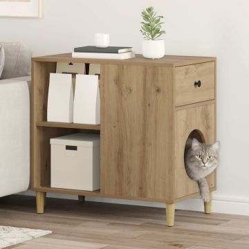 Casa per Gatti Rovere Artigianale 72 x 42,5 x 70 cm