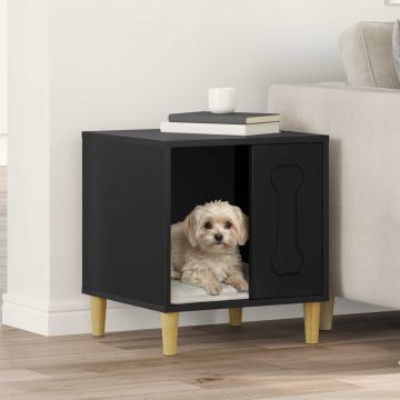 Cuccia per cani Nero 44 x 42 x 49 cm Legno ingegnerizzato