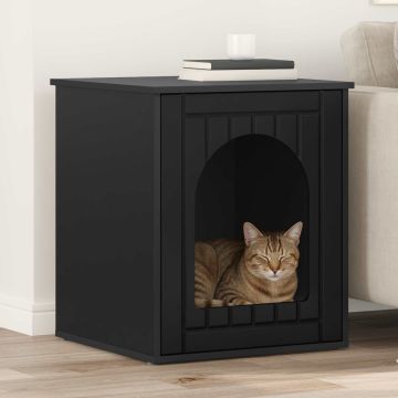 Casa per Gatti Nero 53 x 52 x 62 cm Legno ingegnerizzato