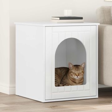 Casa per Gatti Bianco Lucido 53 x 52 x 62 cm
