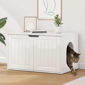 Casa per Gatti Bianco Lucido 85 x 55 x 50,5 cm