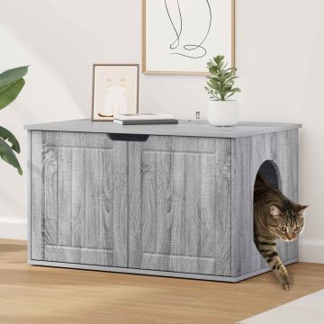 Casa per Gatti Grigio Sonoma 85 x 55 x 50,5 cm